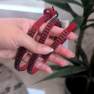 NWT Studded skinny belt